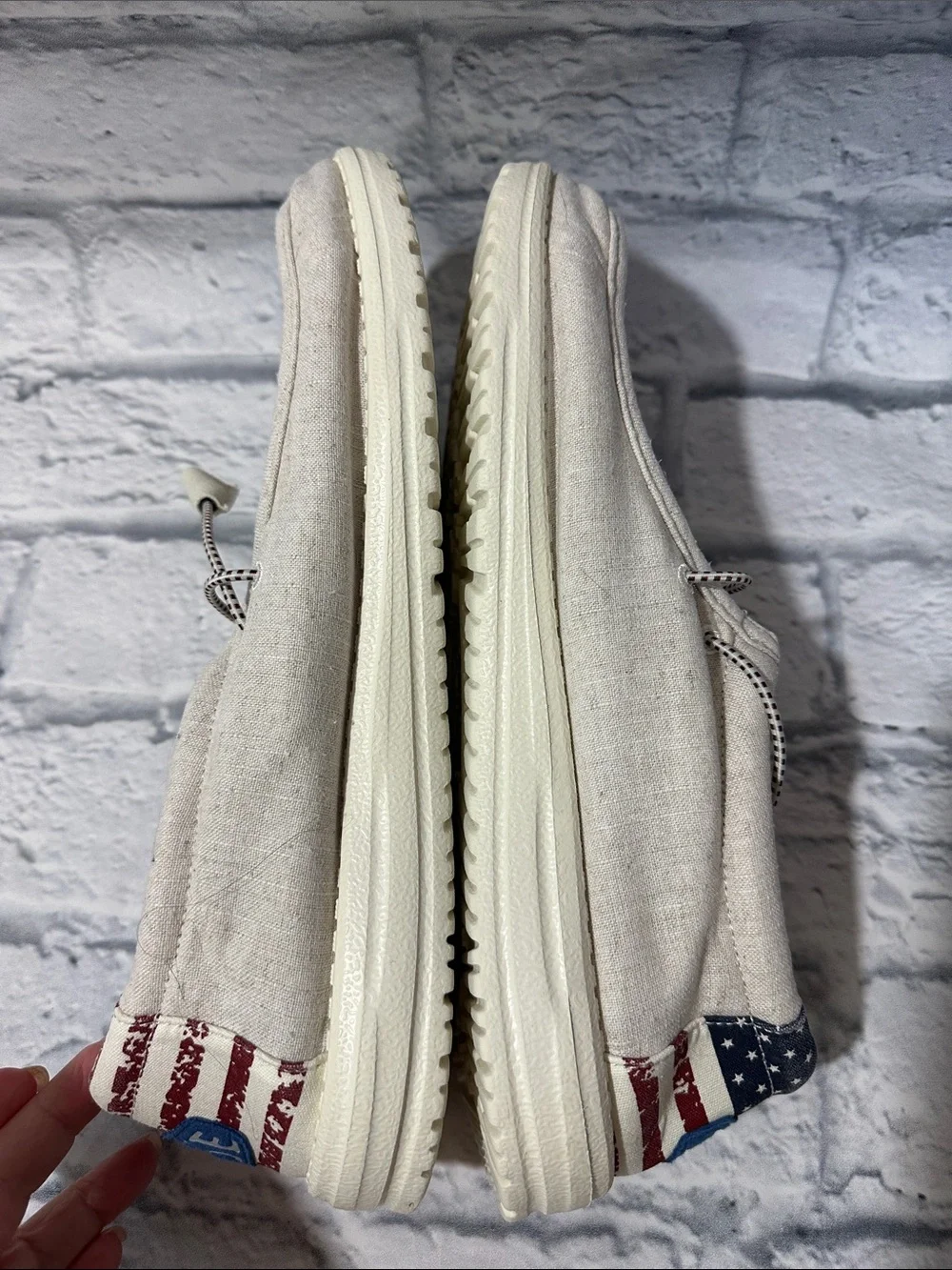 Hey Dude Patriotic Shoes Size 12
